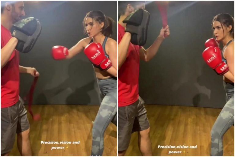 Kriti Sanon   s and Her Latest Kickboxing Exercise Will Leave You Amazed